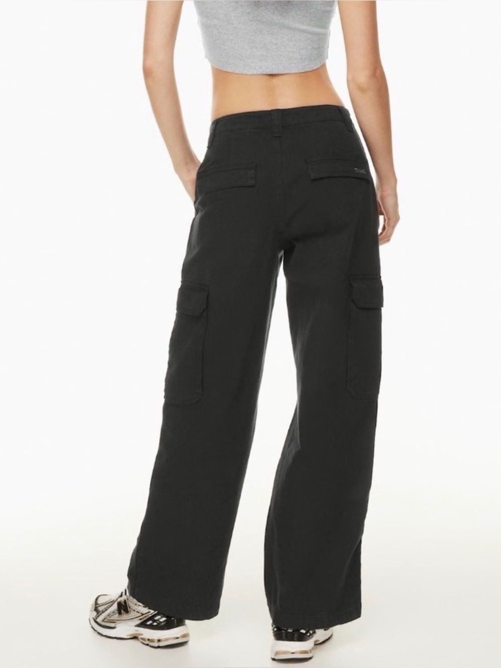 Aritzia TNA Corbett Mid Rise Cotton Cargo Streetwear Pant Black Size 2 - Picture 3 of 8